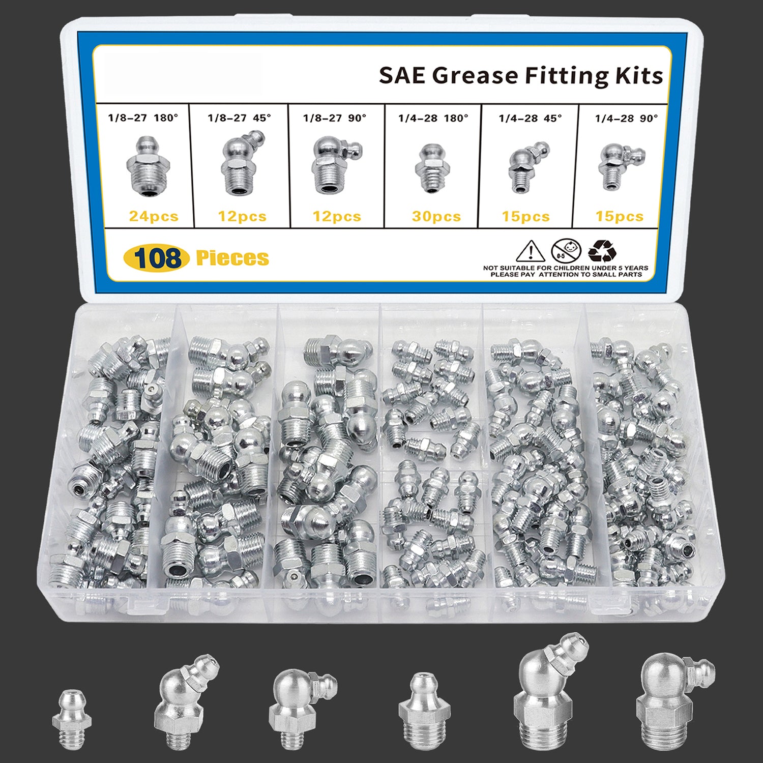 108 PCS SAE Grease Fitting