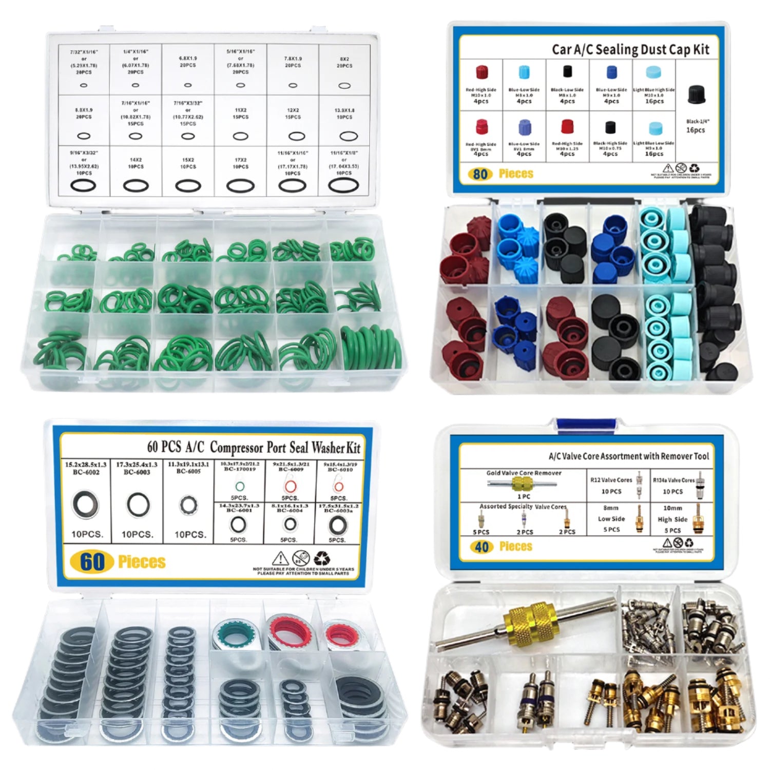 4 Set Car A/C Valve Core Kit