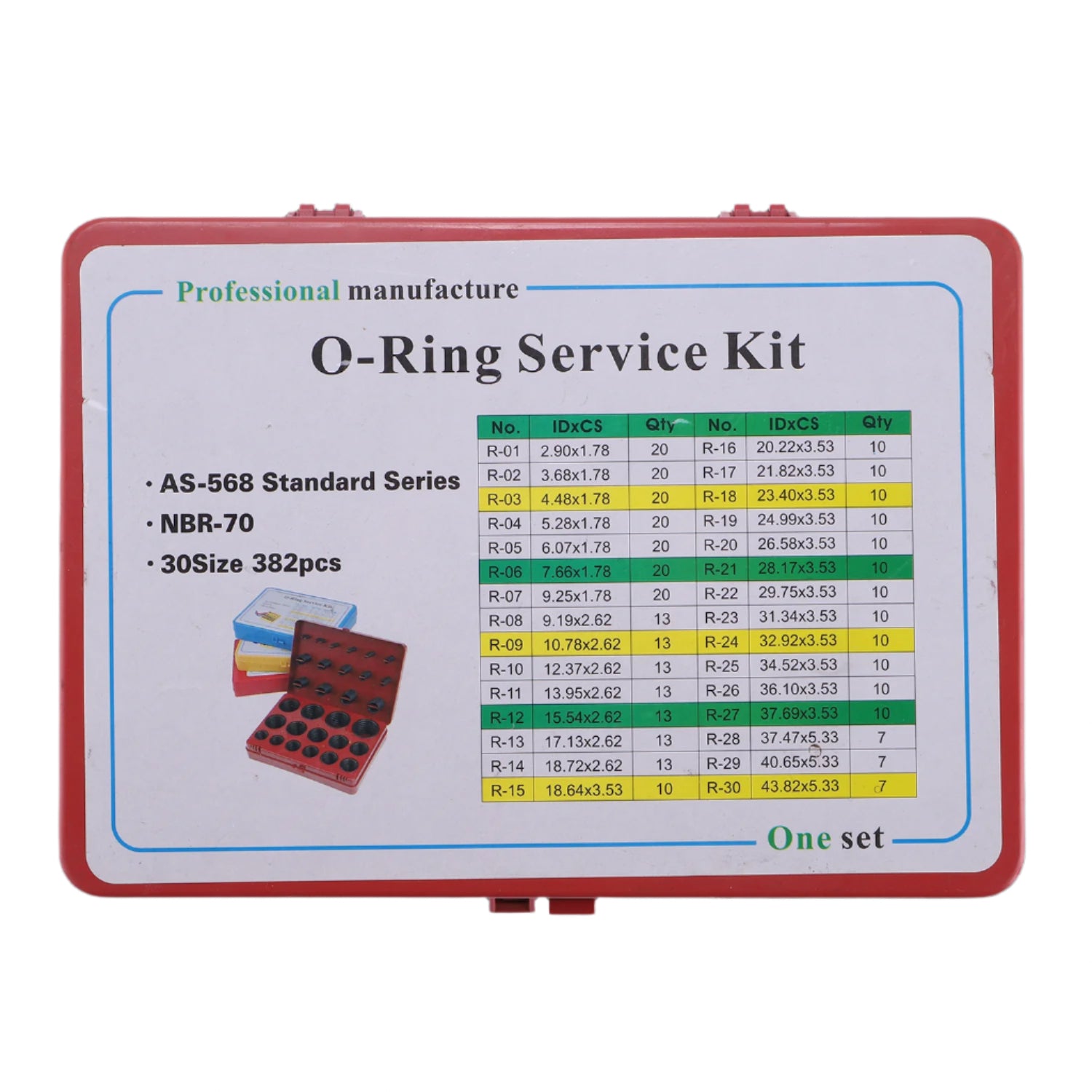 382 Pieces Universal O-Ring Kit