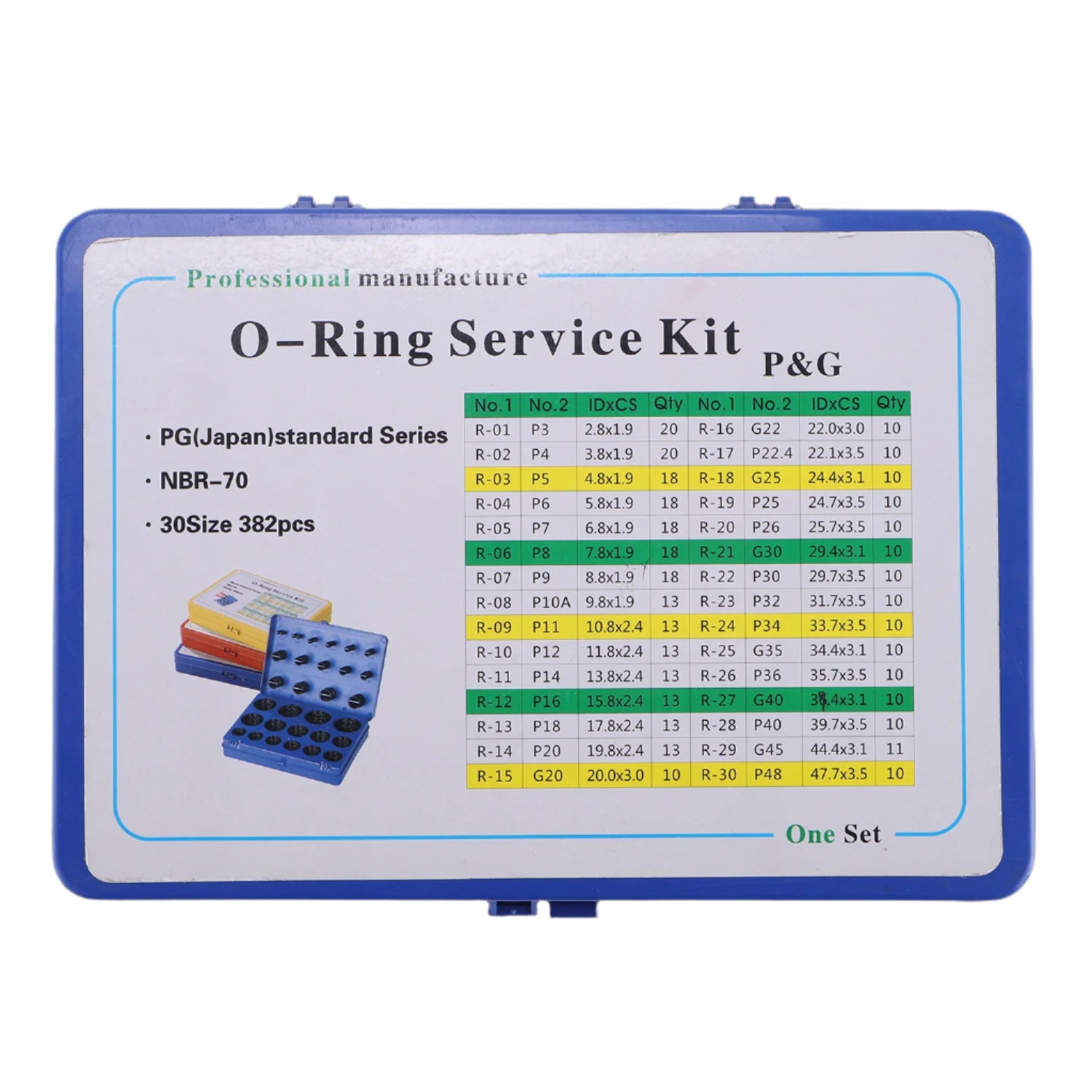 382pcs Universal O-Ring Kit