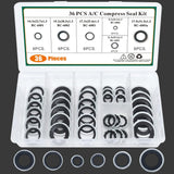 36 PCS A/C System Compressor Gasket Seals Air Conditioning Compressor Port Seal Washer Kit