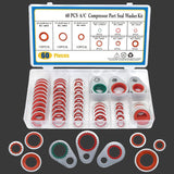 60PCS A/C System Compressor Gasket Seals Air Conditioning Compressor Port Seal Washer Kit(Red)