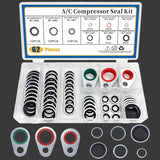 62 PCS A/C System Compressor Gasket Seals Air Conditioning Compressor Port Seal Washer Kit