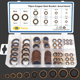 78 PCS 10 Sizes Copper Metric Bonded Seal Dowty Washer