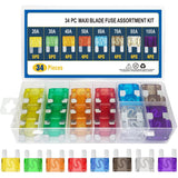 34 PCS Maxi Blade Fuse Assortment Car Fuse