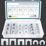 155PCS Auto Body Fender Alignment Shim 1/16" & 1/8" Thick- 3/8" & 1/2" Slot Universal Auto Alignment Body Shim for Adjusting Body Parts or Camber Alignment