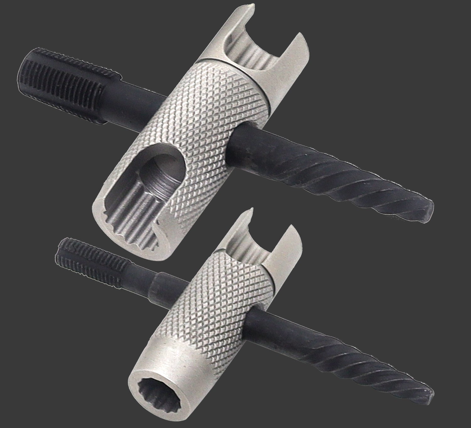 Grease Zerk Tool, 4-Way Grease Fitting Removal & Installation Multi-Tool, Fits 1/4”-28 SAE, 1/8”-NPT, M10x1, M8x1, Hex Sizes 3/8” 5/16” 7/16”, for Removing, Installing