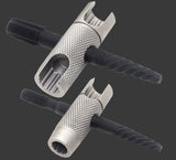 Grease Zerk Tool, 4-Way Grease Fitting Removal & Installation Multi-Tool, Fits 1/4”-28 SAE, 1/8”-NPT, M10x1, M8x1, Hex Sizes 3/8” 5/16” 7/16”, for Removing, Installing