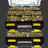 919 Pcs Grade 8.8 Metric Bolt Assortment, M4 M5 M6 M8 Heavy Duty Bolts and Nuts Kit, Yellow Zinc Plated, Length from 12-30mm (Yellow or Green Box)