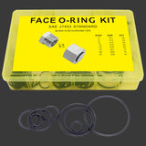158 PCS 8 Sizes Hydraulic O-Ring Kit FACE ORFS Fittings, SAE Buna-N 90 Durometer