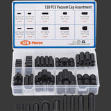 120pcs Rubber Vacuum Caps Assortment Kit