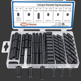 160pcs Rubber Vacuum Caps Assortment Kit