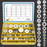 Fender Washers, 567PCS SAE& Metric 26 Sizes Flat Washers Assortment Set, 304 Stainless Steel Assorted Hardware Washers Kit for Bolts (M2 M3 M4 M5 M6 M8 M10 M12 6# 8# 10# 12# 1/4 5/16 3/8 1/2)
